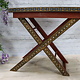 wood coffee table tea table orient Bohemian Trolley Folding table Tray table laptop table No-4