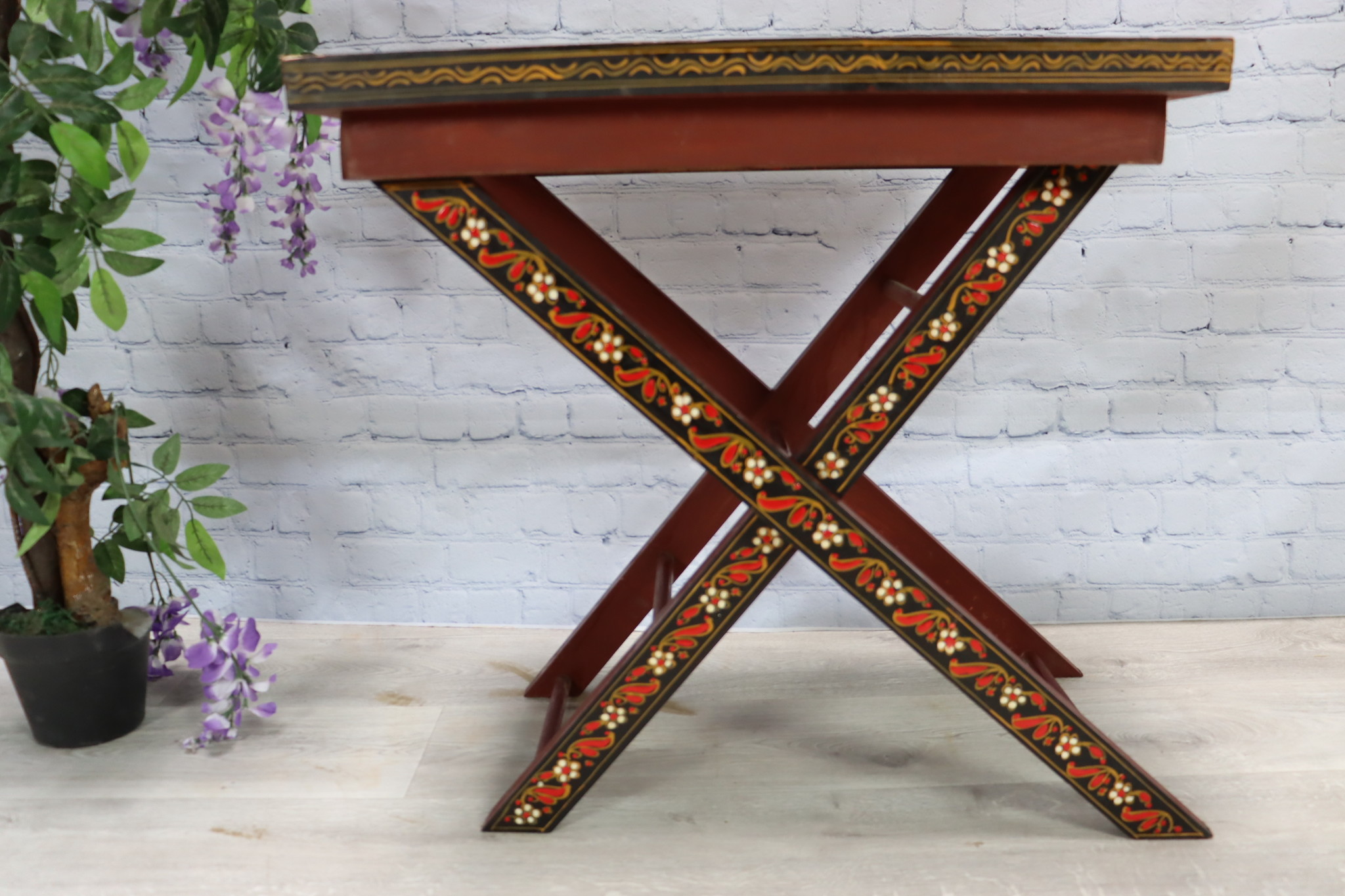 wood coffee table tea table orient Bohemian Trolley Folding table Tray table laptop table No-5