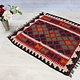 85x80  cm  oriental Handmade nomadic  kilim from north Afghanistan   - 9