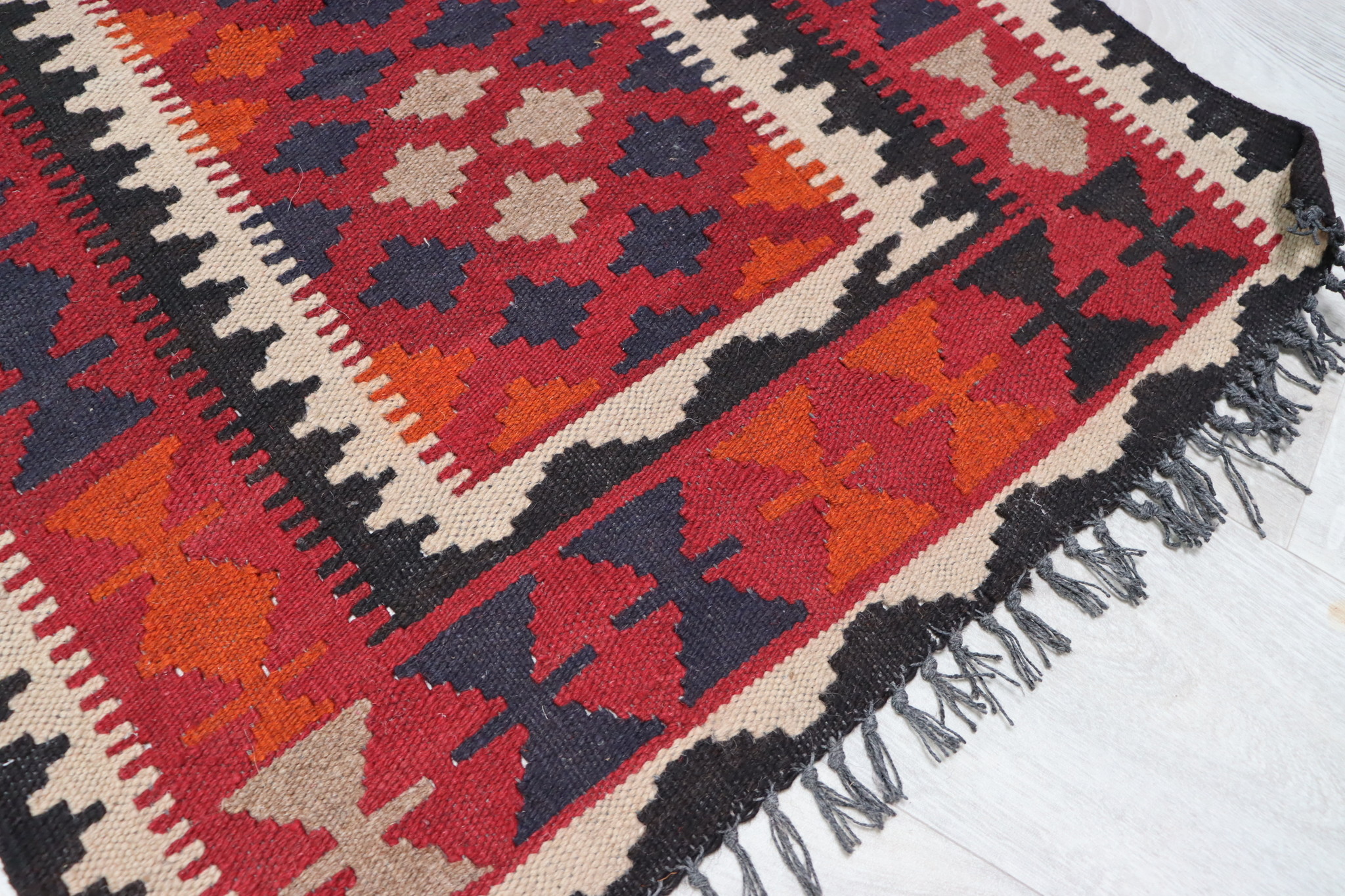 92x70  cm  oriental Handmade nomadic  kilim from north Afghanistan   - 10