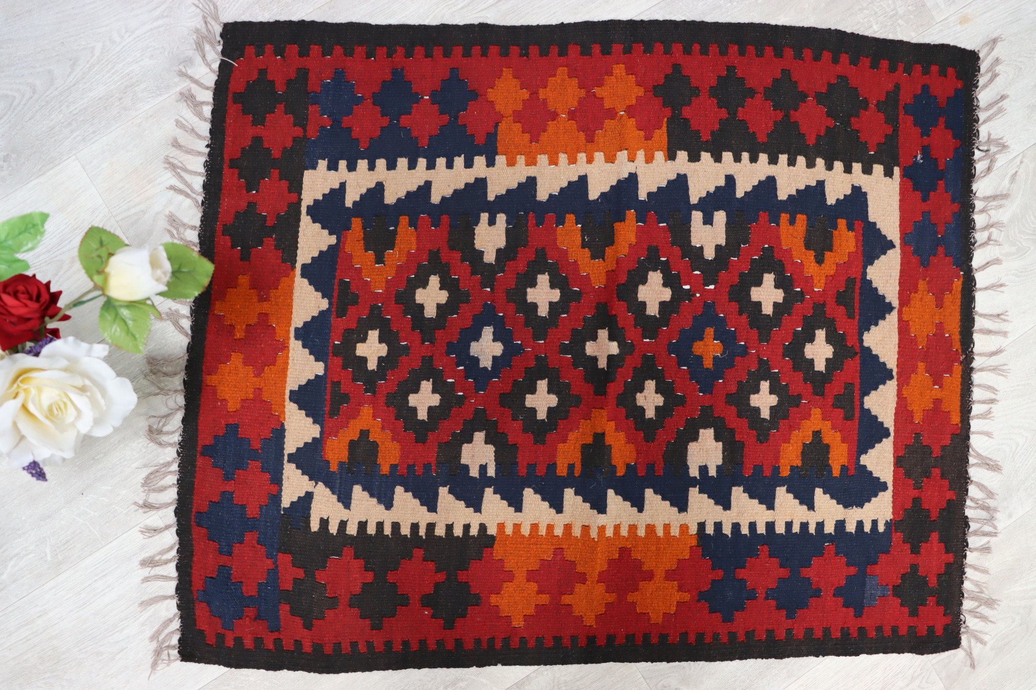 96x76   cm afghan maimana kelim Nr.  - 12