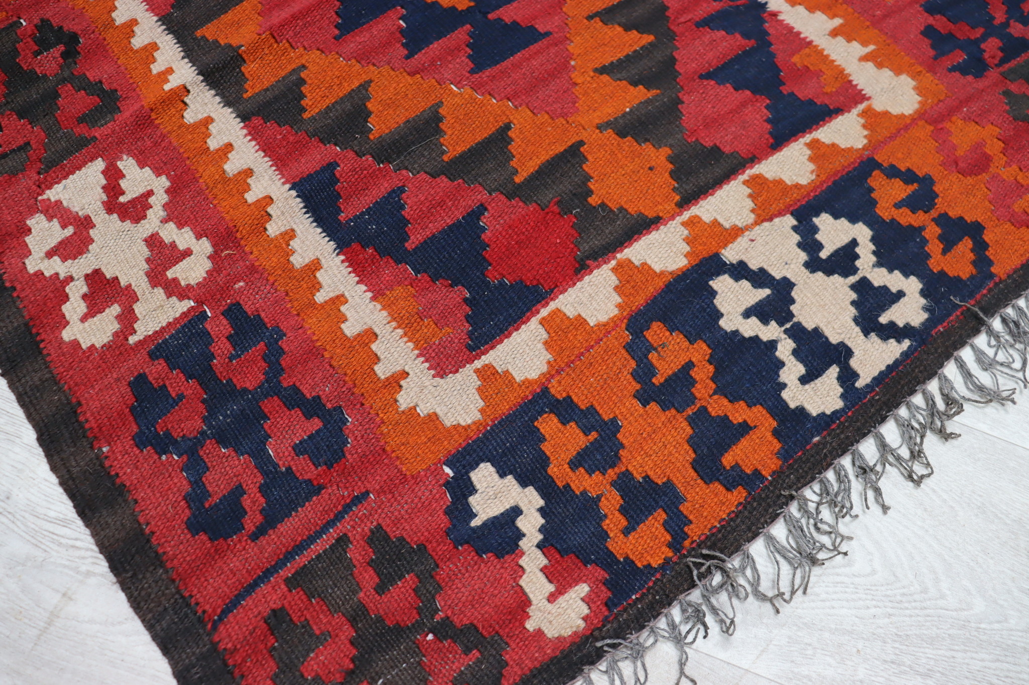 100x90  cm  oriental Handmade nomadic  kilim from north Afghanistan   - 16