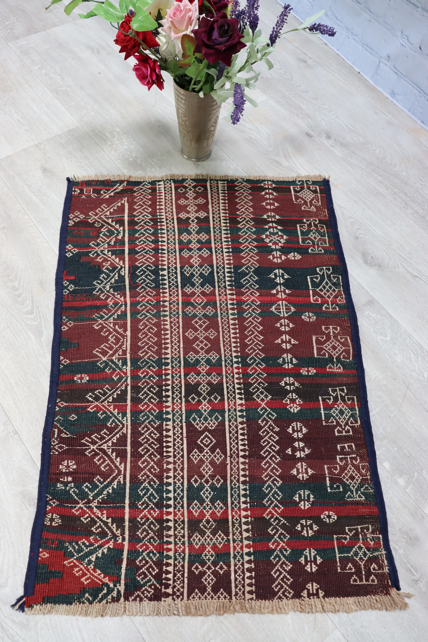 71x50 cm Antik orient handgewebte Teppich Nomaden Balucsumakh kelim afghan Beloch kilim Nr-22/PK-18