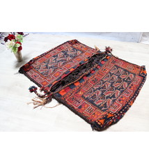 115x92 cm Antik orient Afshar Sumakh Khorjin mafrash Teppich nomaden cushion Doppeltasche Satteltasche Torba Afghanistan Nr: 21