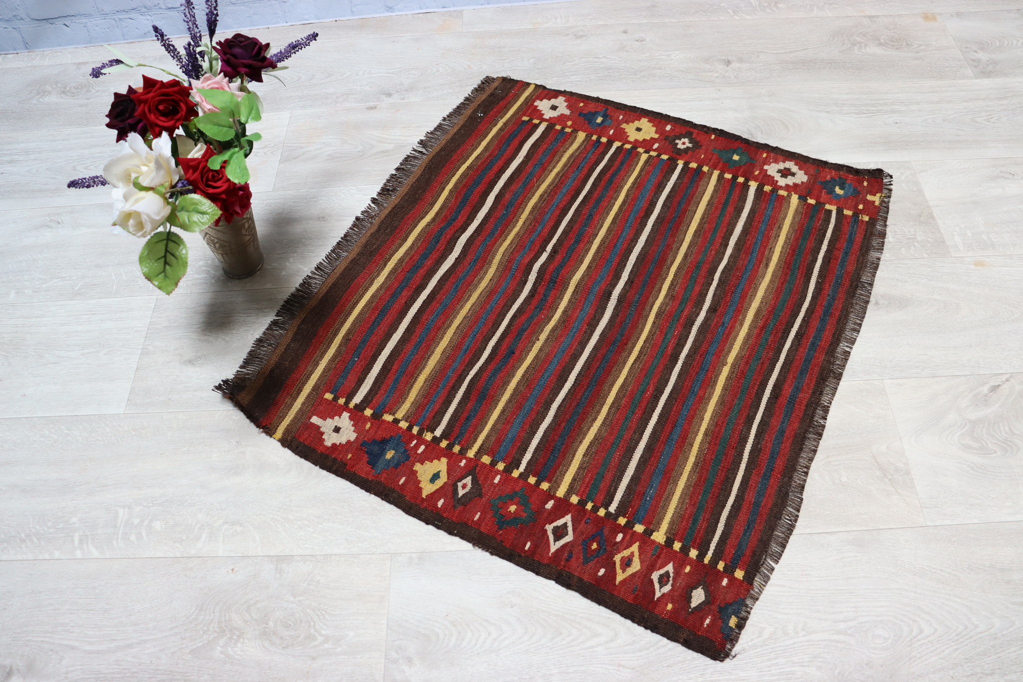 77x67 cm Antik orient handgewebte Teppich Nomaden Balucsumakh kelim afghan Beloch kilim Tataren Nr:22