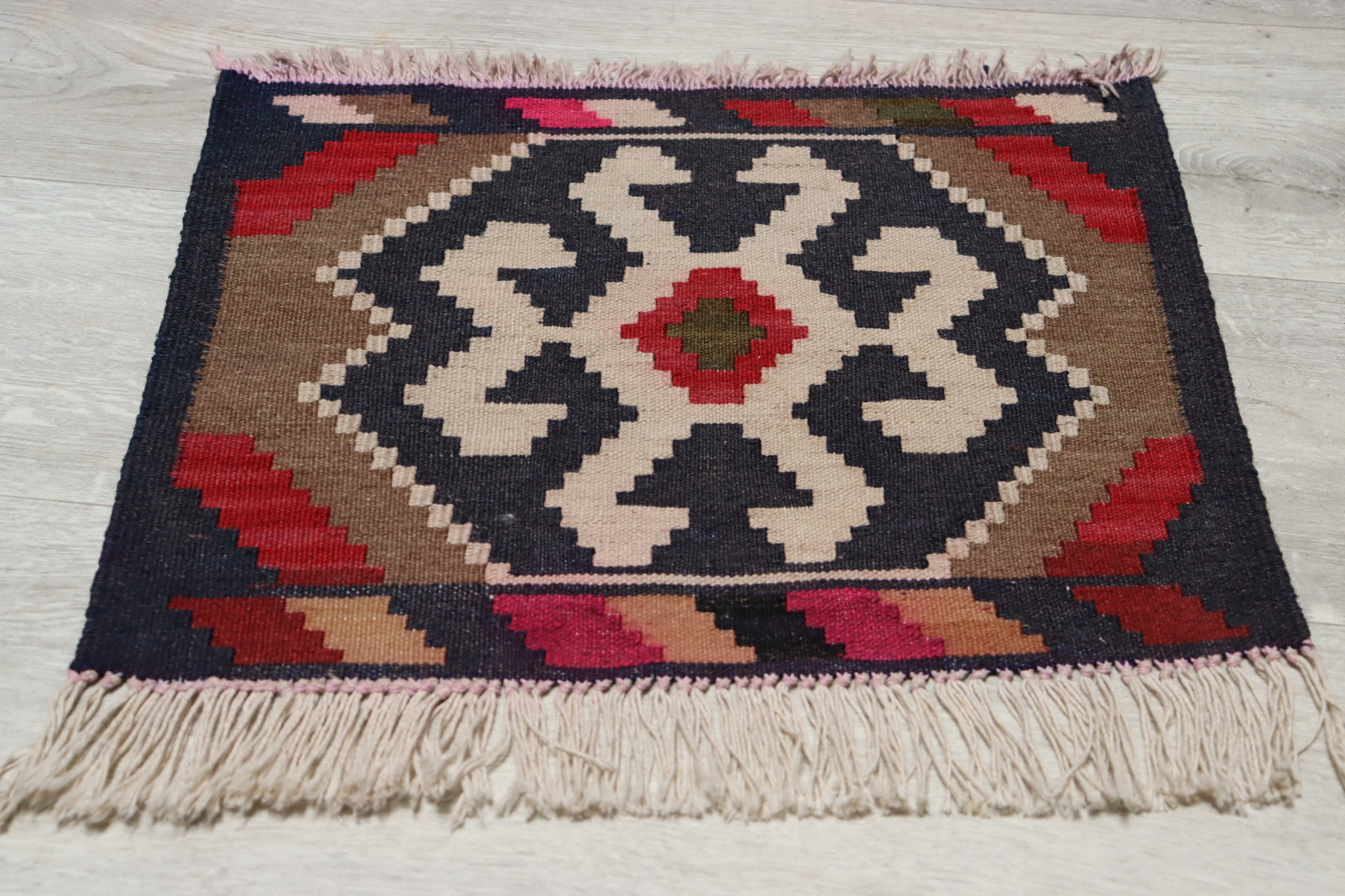 46x36 cm  oriental Handmade nomadic  kilim from north Afghanistan   -28