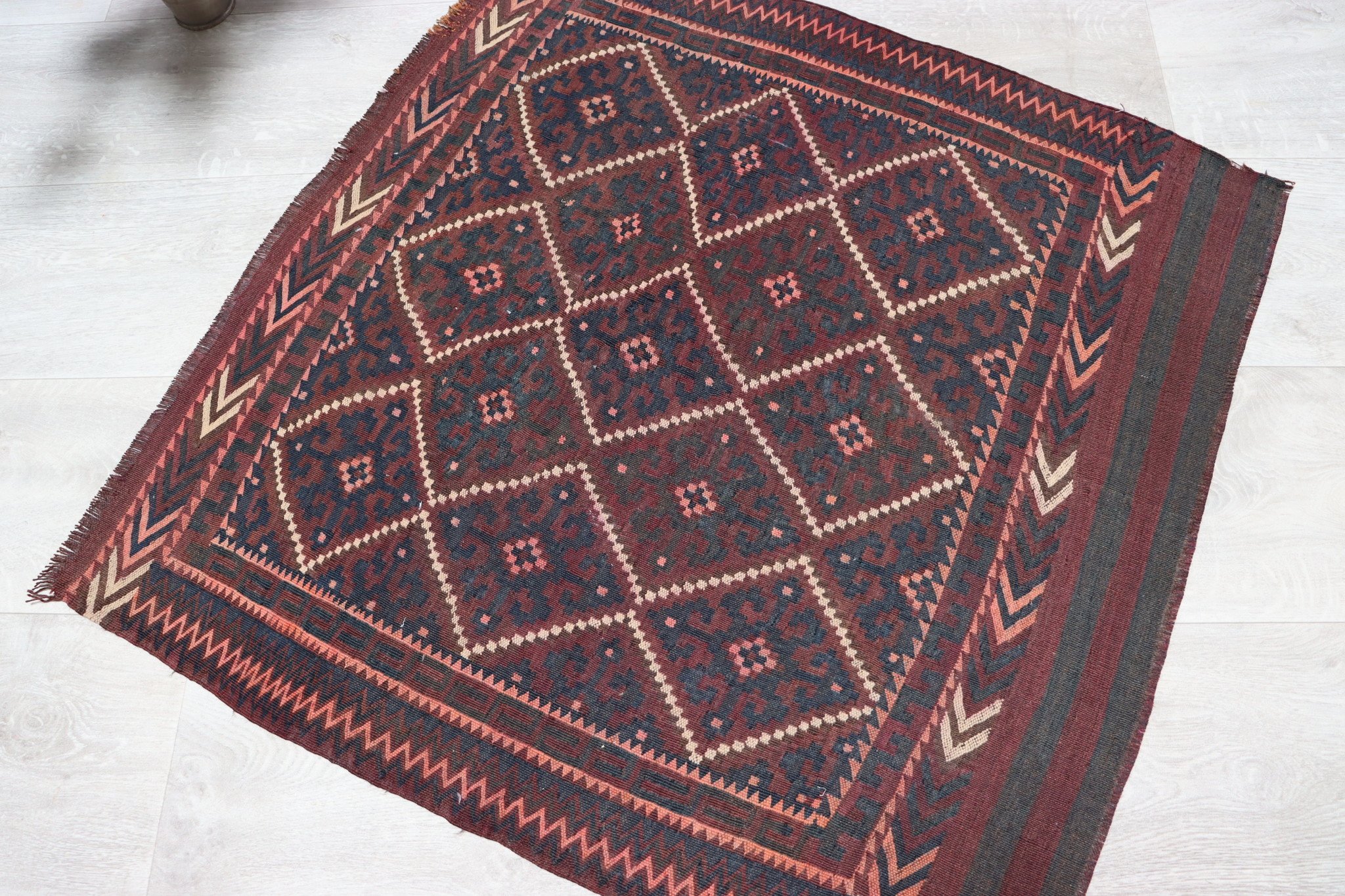 75x75 antique tribal Nomadic Baluch nomads belotsch sumakh Balouch Vintage Kilim Tataren rug from Afghanistan No.29