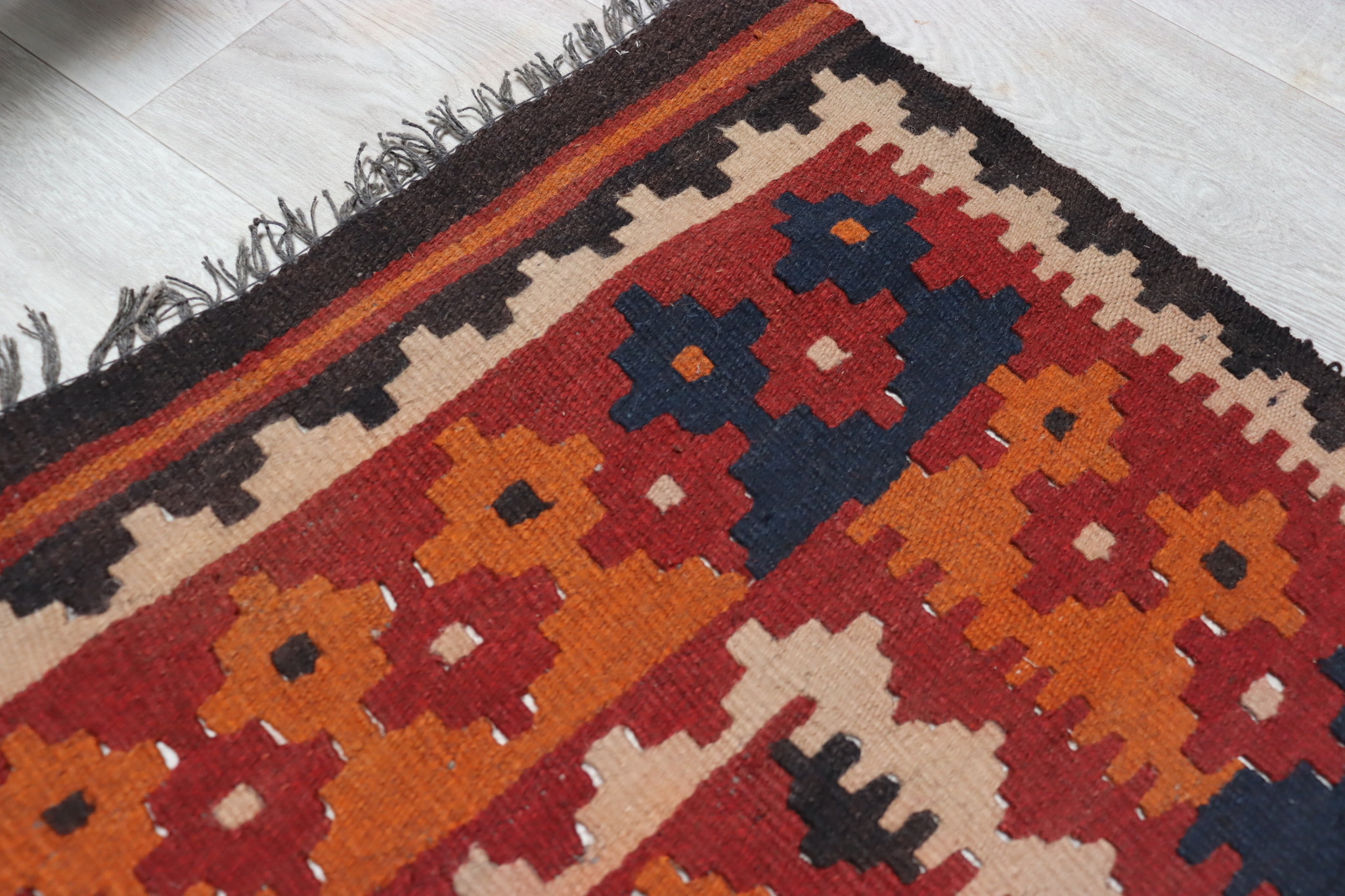 97x83 cm  oriental Handmade nomadic  kilim from north Afghanistan   - 33