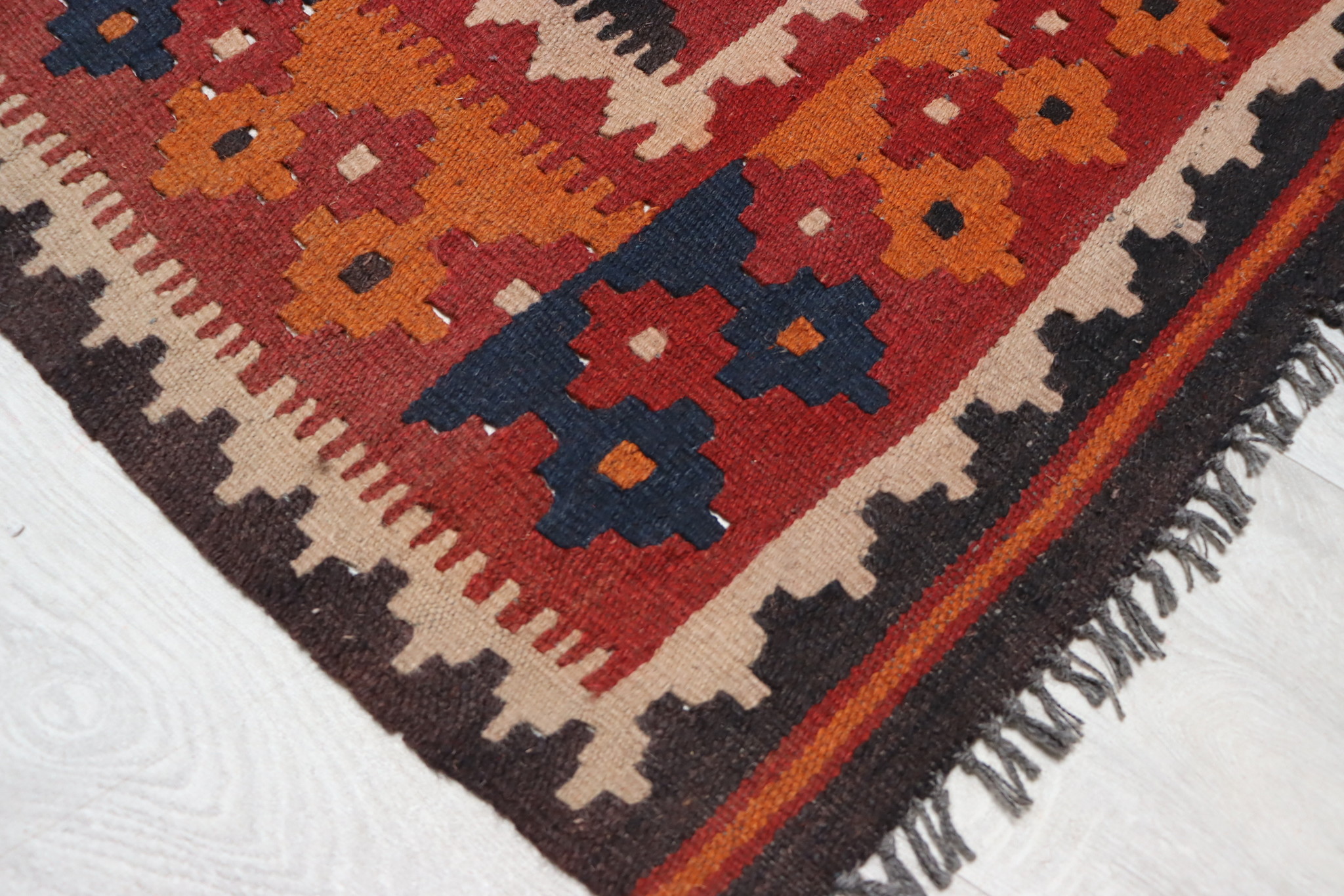 97x83 cm  oriental Handmade nomadic  kilim from north Afghanistan   - 33