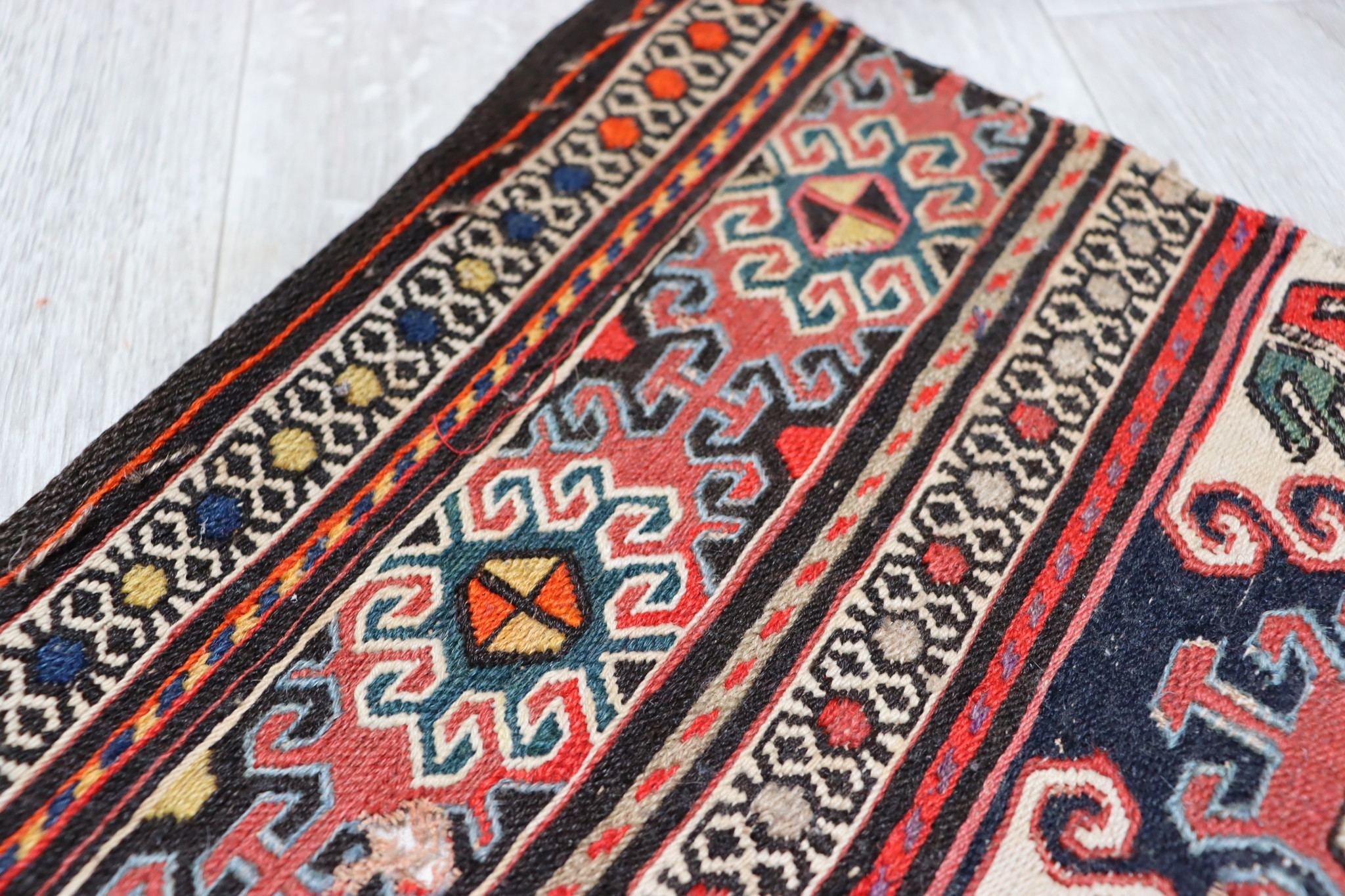 100x50 cm antique kilim Shahsavan sumakh mafrash front  No-35