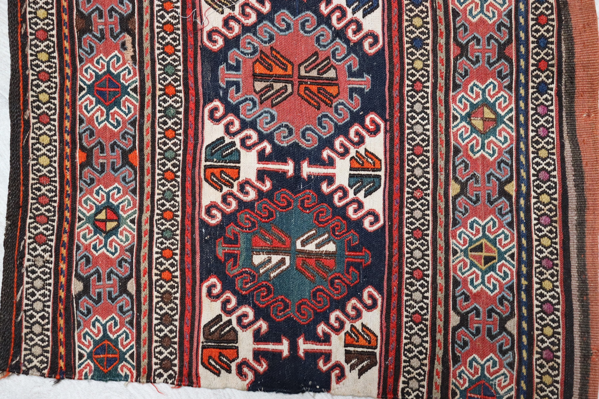 100x50 cm Antik orient handgewebte Teppich Nomaden Keim Shahsavan sumakh mafrash front Vorderseite Nr- 35