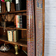 antique-look Hand Carved orient vintage wooden bookshelf shelf from Afghanistan With relief Mogul miniature painting MGL