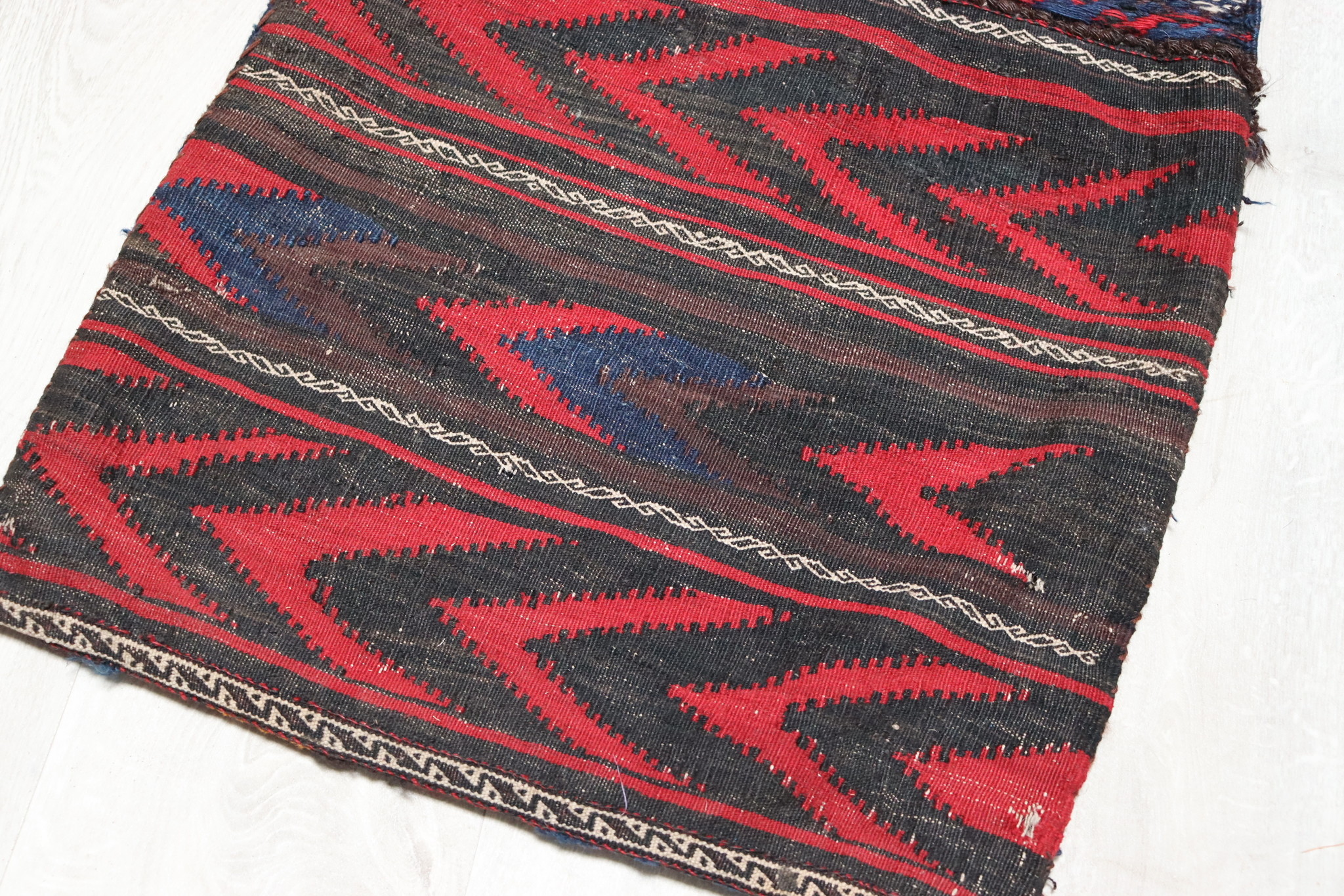 antique beloch Malaki  kilim nomadic Doublebag saddle bag khorjin Afghanistan No:37