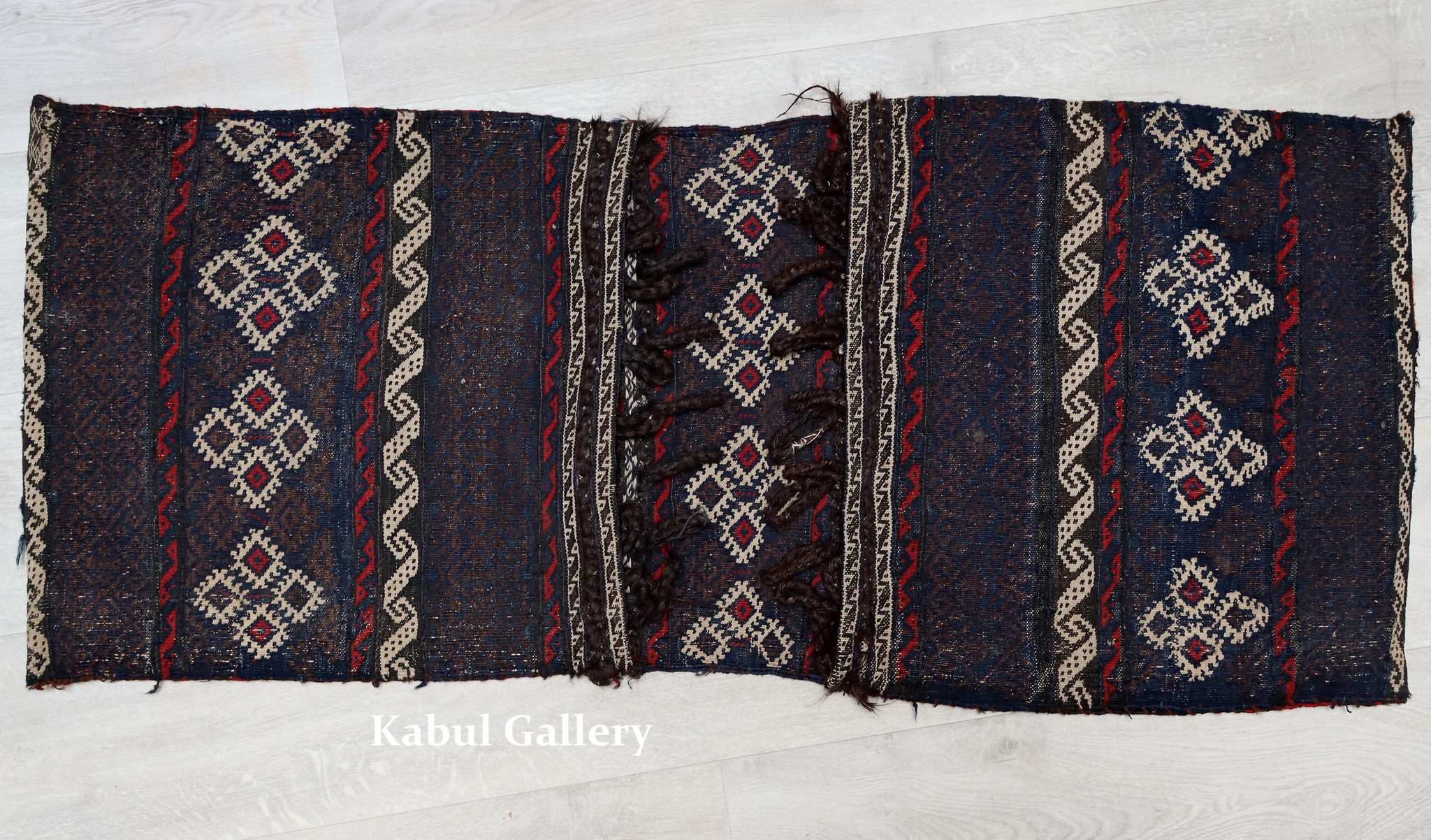 antique beloch Malaki  kilim nomadic Doublebag saddle bag khorjin Afghanistan No:37