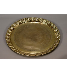 43 cm Ø  orient   Engraved Brass  Tray Tea table side table  18