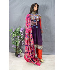 3 teilig antik Orient Nomaden kuchi frauen Tracht afghan kleid afghanistan hand bestickte kostüm Nr-B