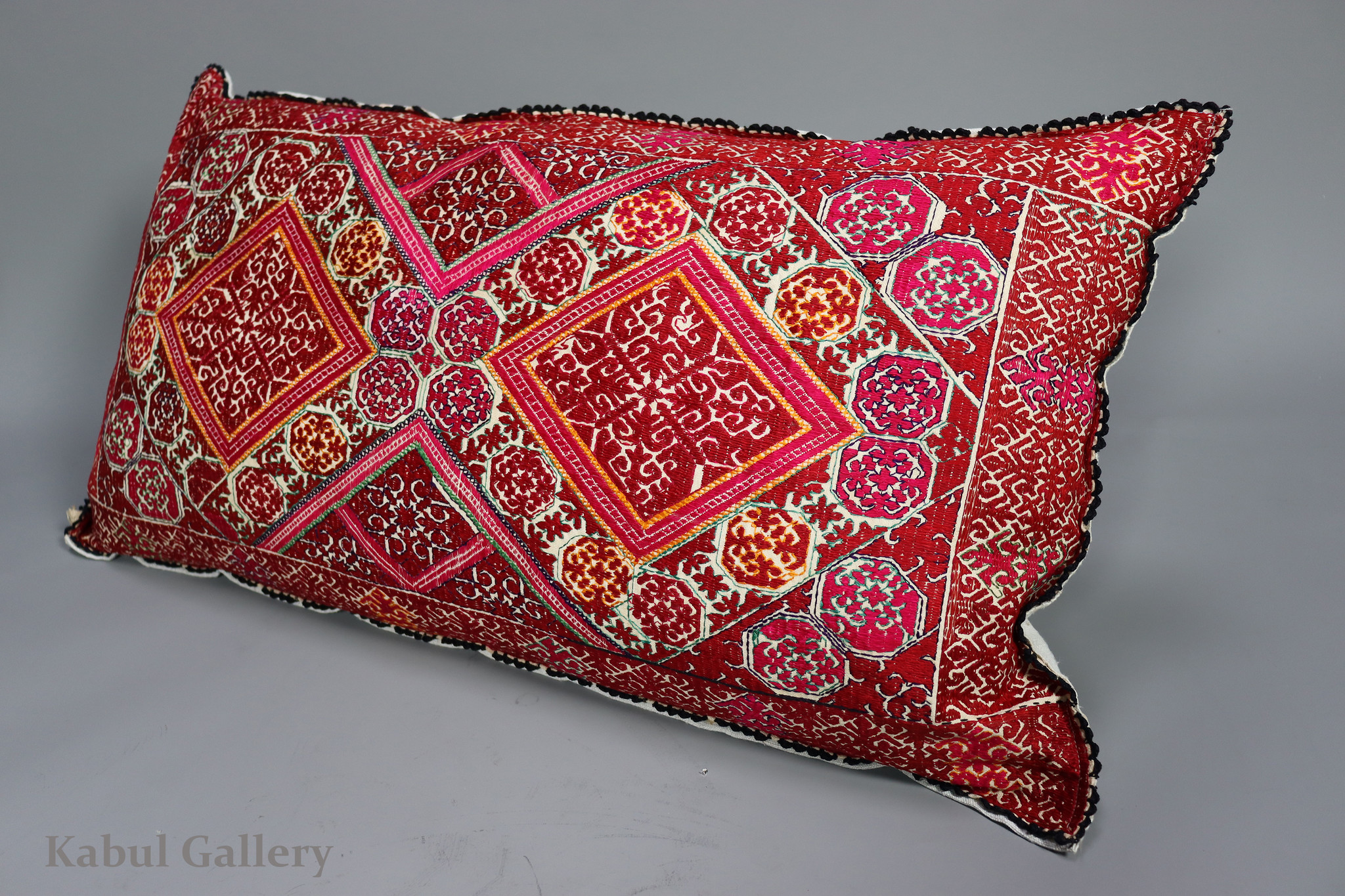 80x45 cm antik orient sitzkissen bodenkissen Pulkari Kissen Swat valley cushion pillow Nr:13