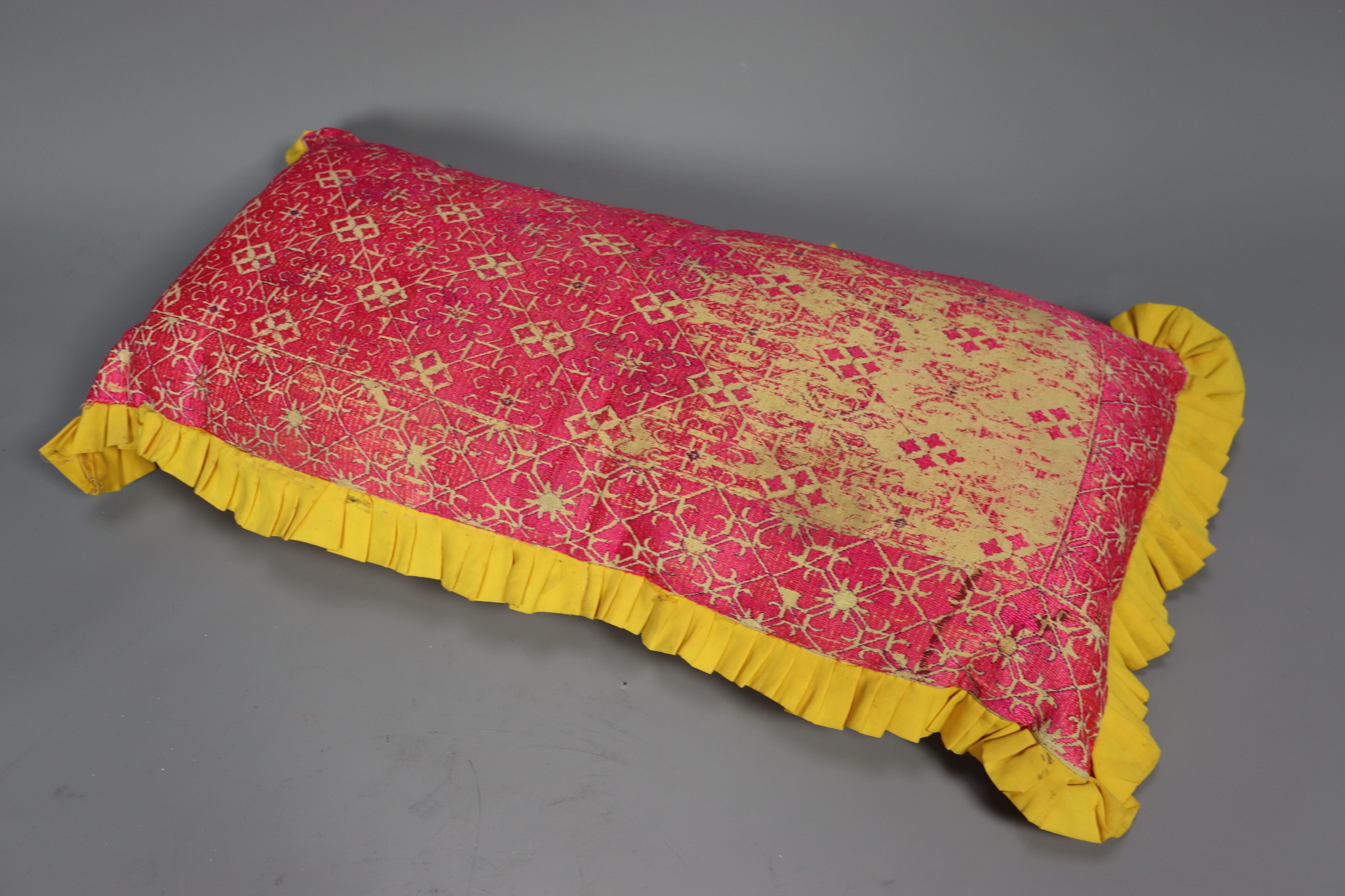 78x37 cm antique nomadic susani  cushion pillow  Swat Valley  pakistan No:12