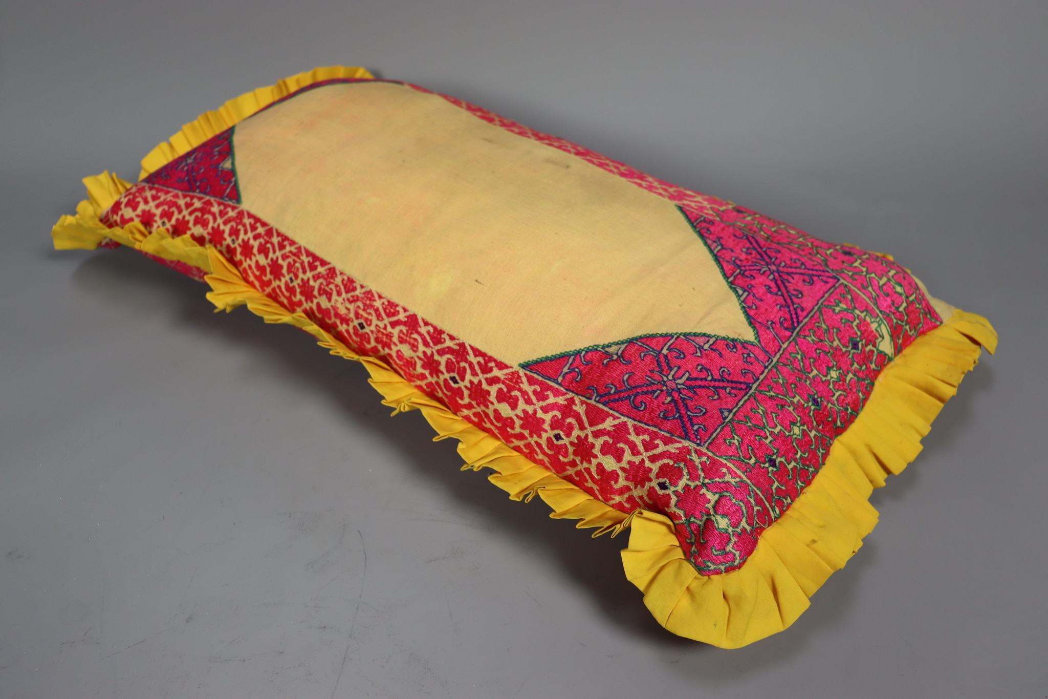 78x37 cm antique nomadic susani  cushion pillow  Swat Valley  pakistan No:12
