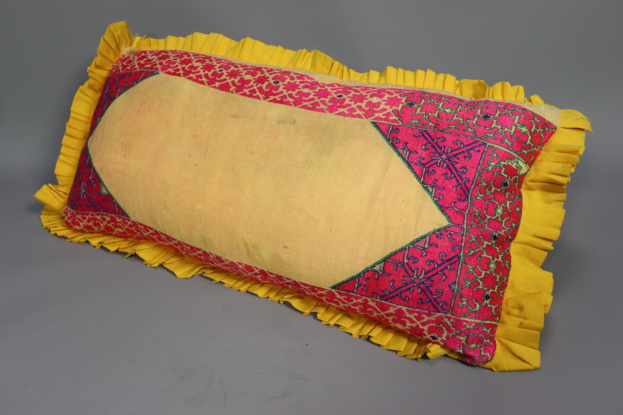 78x37 cm antique nomadic susani  cushion pillow  Swat Valley  pakistan No:12