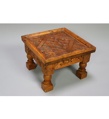 30x30 cm Antique  wooden Unique table  from Afghanistan Nuristan 22G
