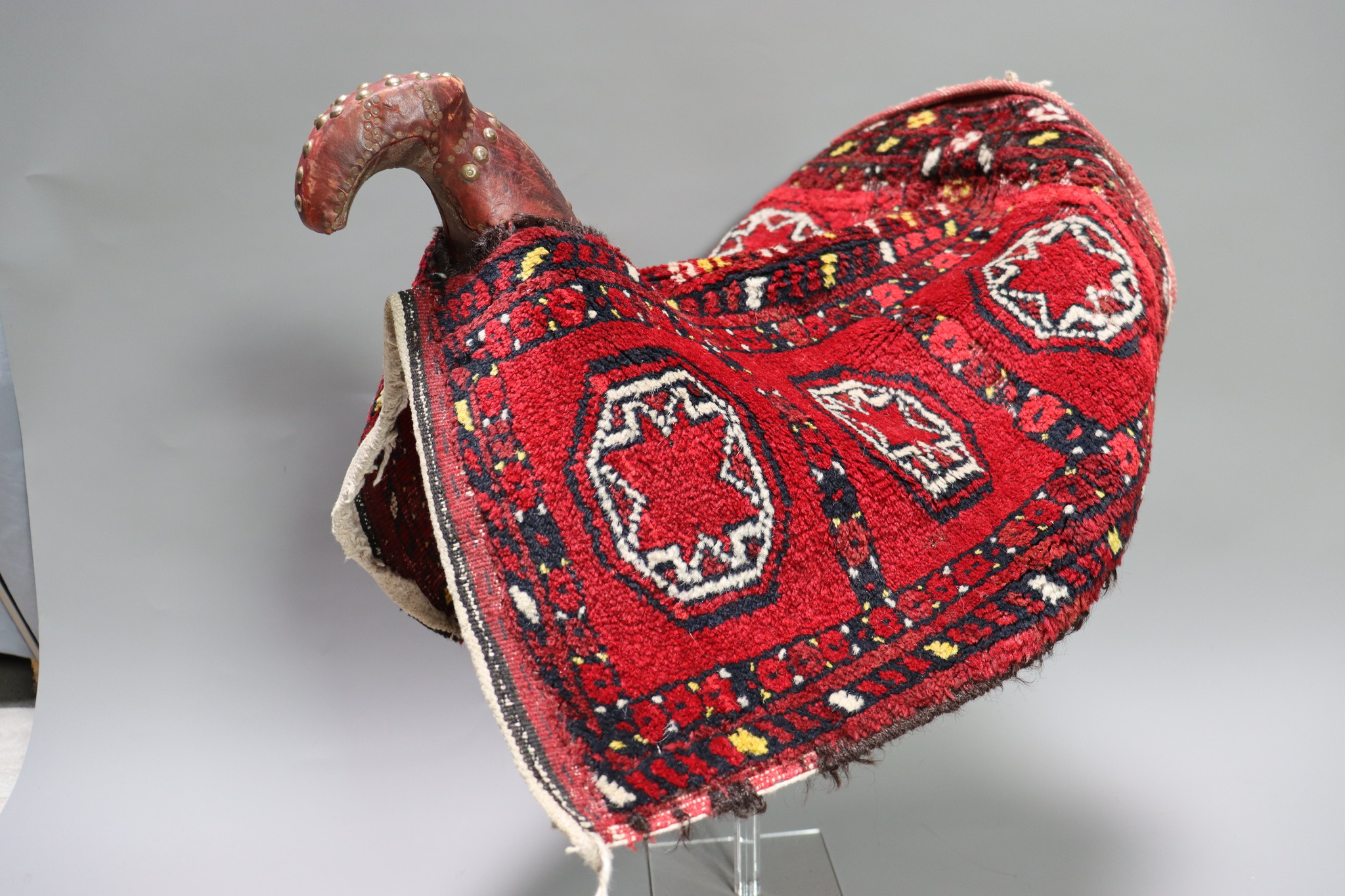 Antique Turkmen Horse saddle cover blanket rug  Bukhara pattern from Afghanistan