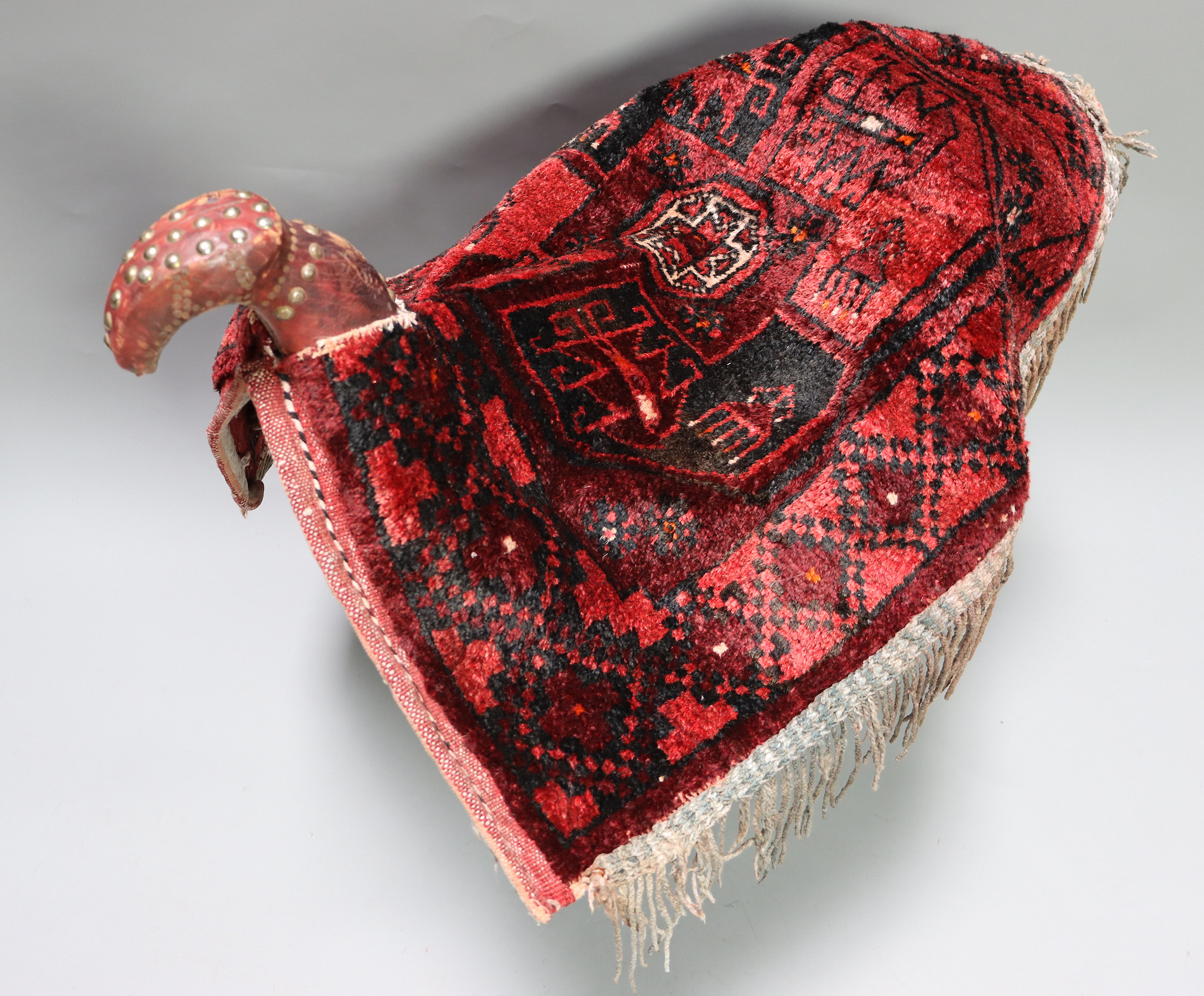 Antique Turkmen Ersari Elephant foot design Turkmen Rug Horse saddle cover blanket rug from Afghanistan (Afghan)