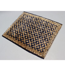 29.5"x24.8 " inch  super fine quality Beautiful and rare  old silk rug,  , late 20th Nr: blue