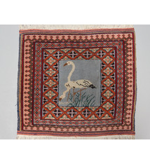 Oriental Hand Knotted  Afghan nomadic Beloch Wallrug  Rug   bird flamingo