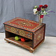 orient vintage wooden Bohemian hand painted cupboard table cabinet Dresser With relief Mogul miniature painting from Afghanistan 22/B