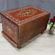 orient vintage wooden Bohemian hand painted cupboard table cabinet Dresser With relief Mogul miniature painting from Afghanistan 22/B