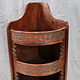 antique Hand Carved orient vintage wooden  corner shelf cabinet