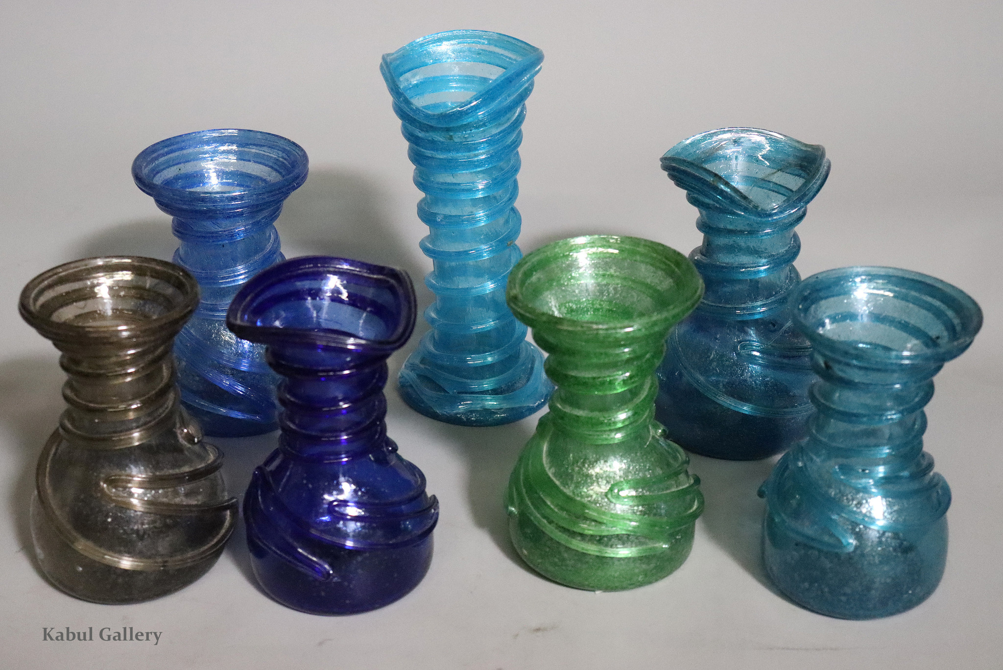 Handgefertigtes mundgeblasenes Glas Vasen Stadt Herat Afghanistan 1-5
