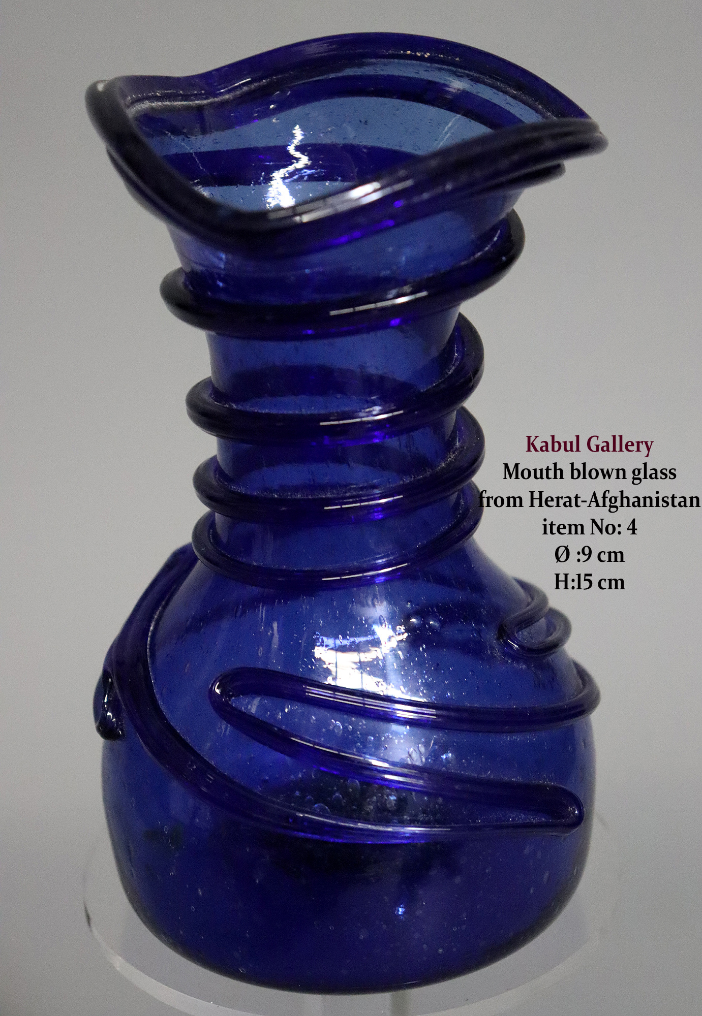 Glasvase Herat Afghanistan Hand-blown glassware 1-5