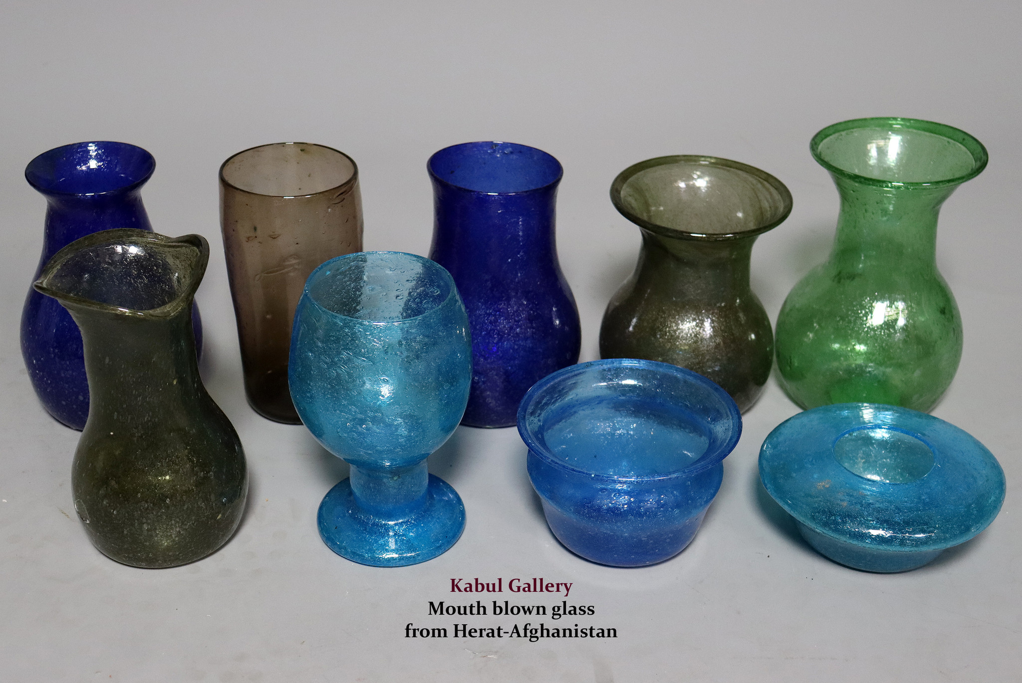 Glasvase Herat Afghanistan Hand-blown glassware 19-27