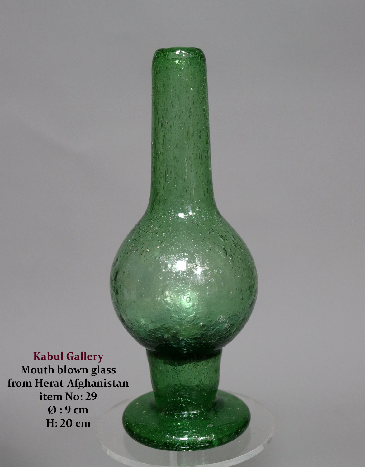 Glasvase Herat Afghanistan Hand-blown glassware 28-36