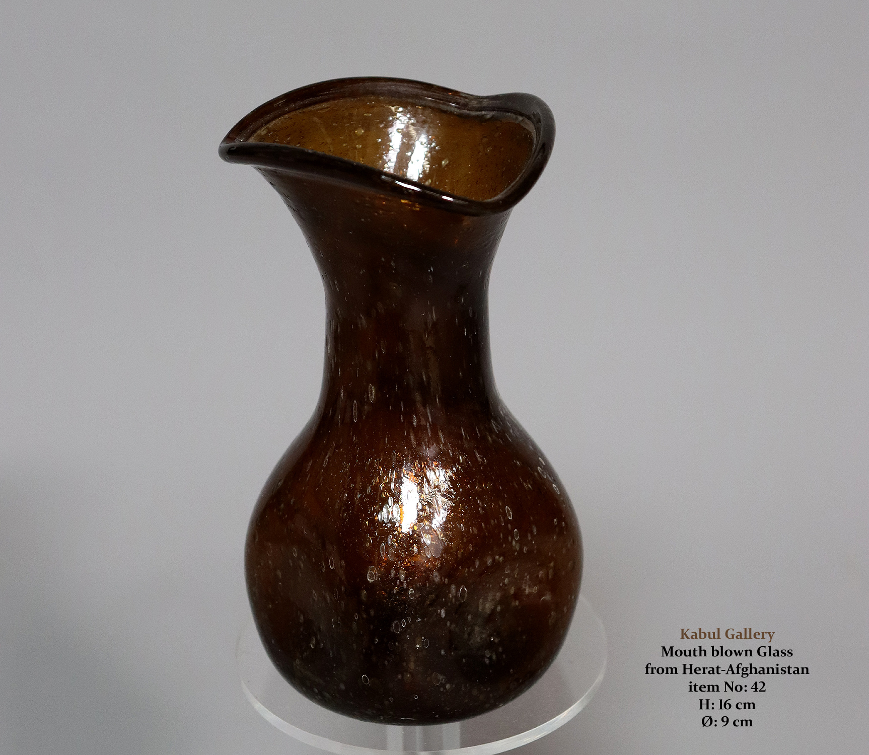 Glasvase Herat Afghanistan Hand-blown glassware 37-45