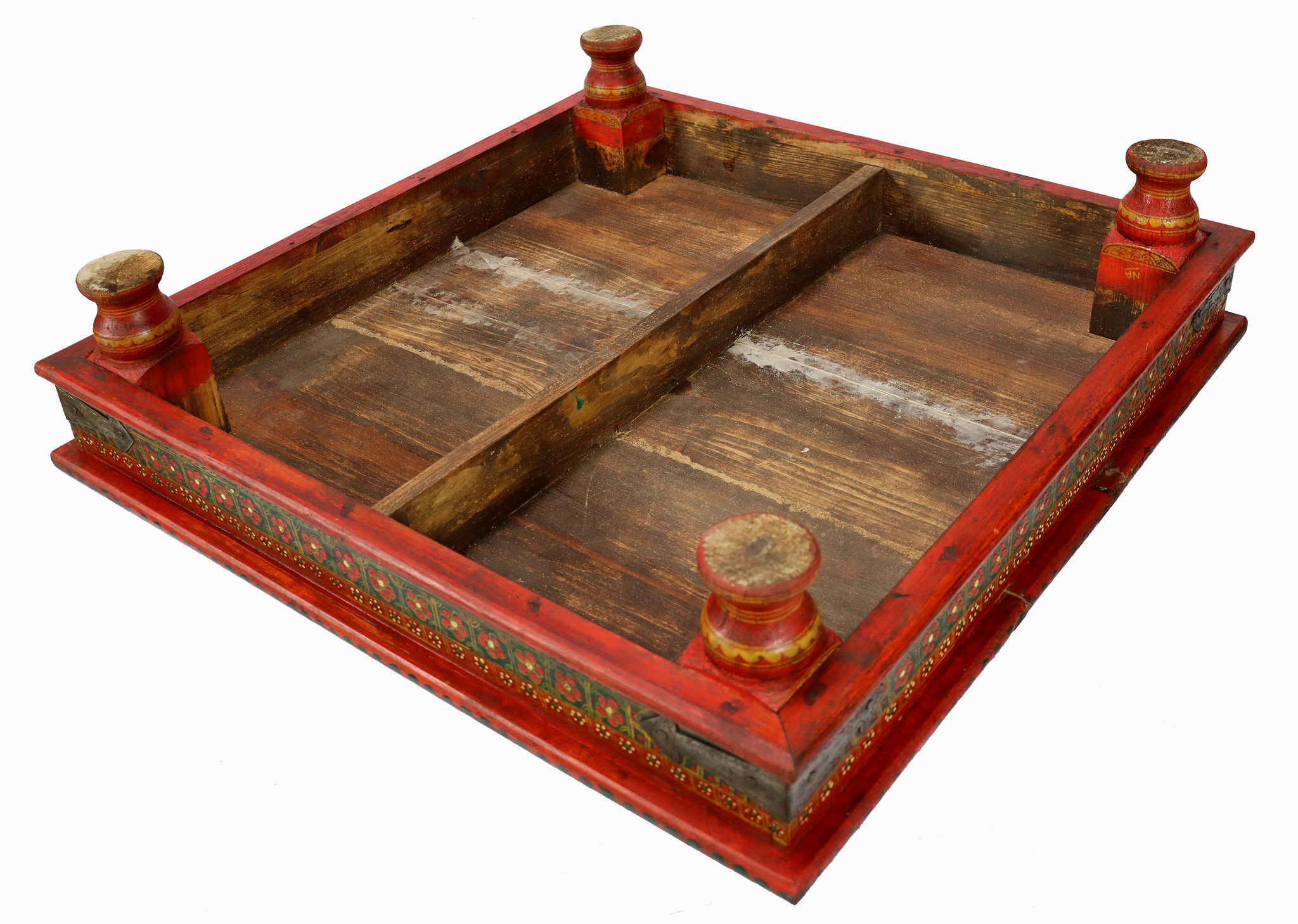80x80 cm orient vintage hand painted  low tea table Coffee side Table from Afghanistan 22/C