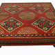 80x80 cm orient vintage hand painted  low tea table Coffee side Table from Afghanistan 22/C