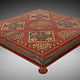 80x80 cm orient vintage hand painted  low tea table Coffee side Table from Afghanistan 22/C