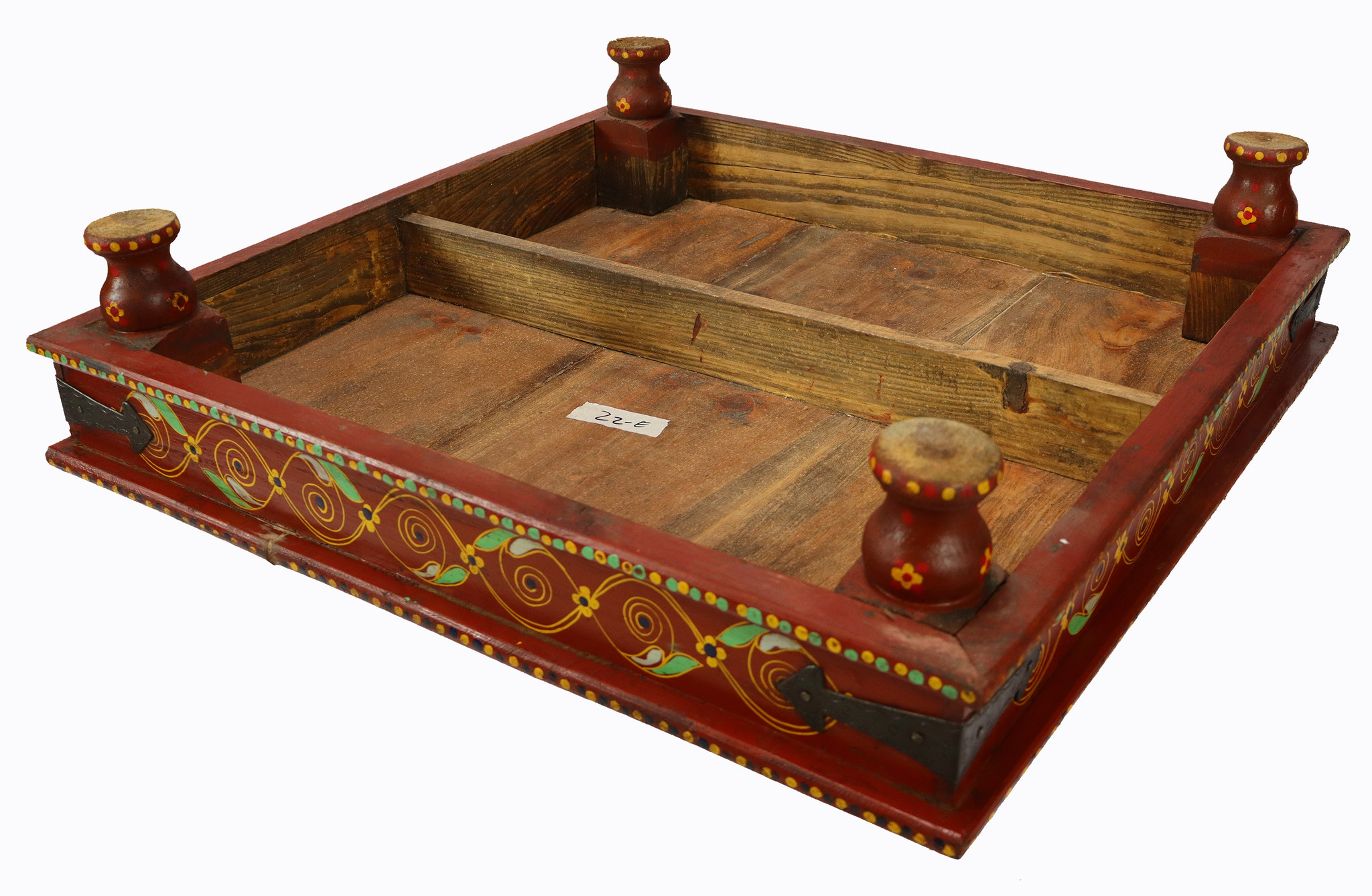 80x80 cm orient vintage hand painted  low tea table Coffee side Table from Afghanistan 22/E