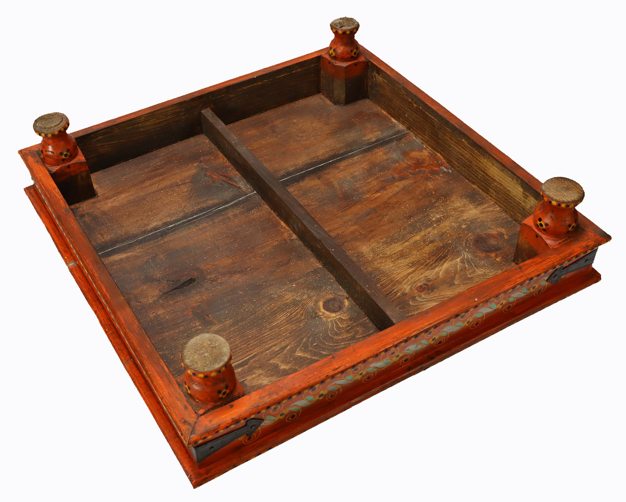 80x80 cm orient vintage hand painted  low tea table Coffee side Table from Afghanistan 22/F