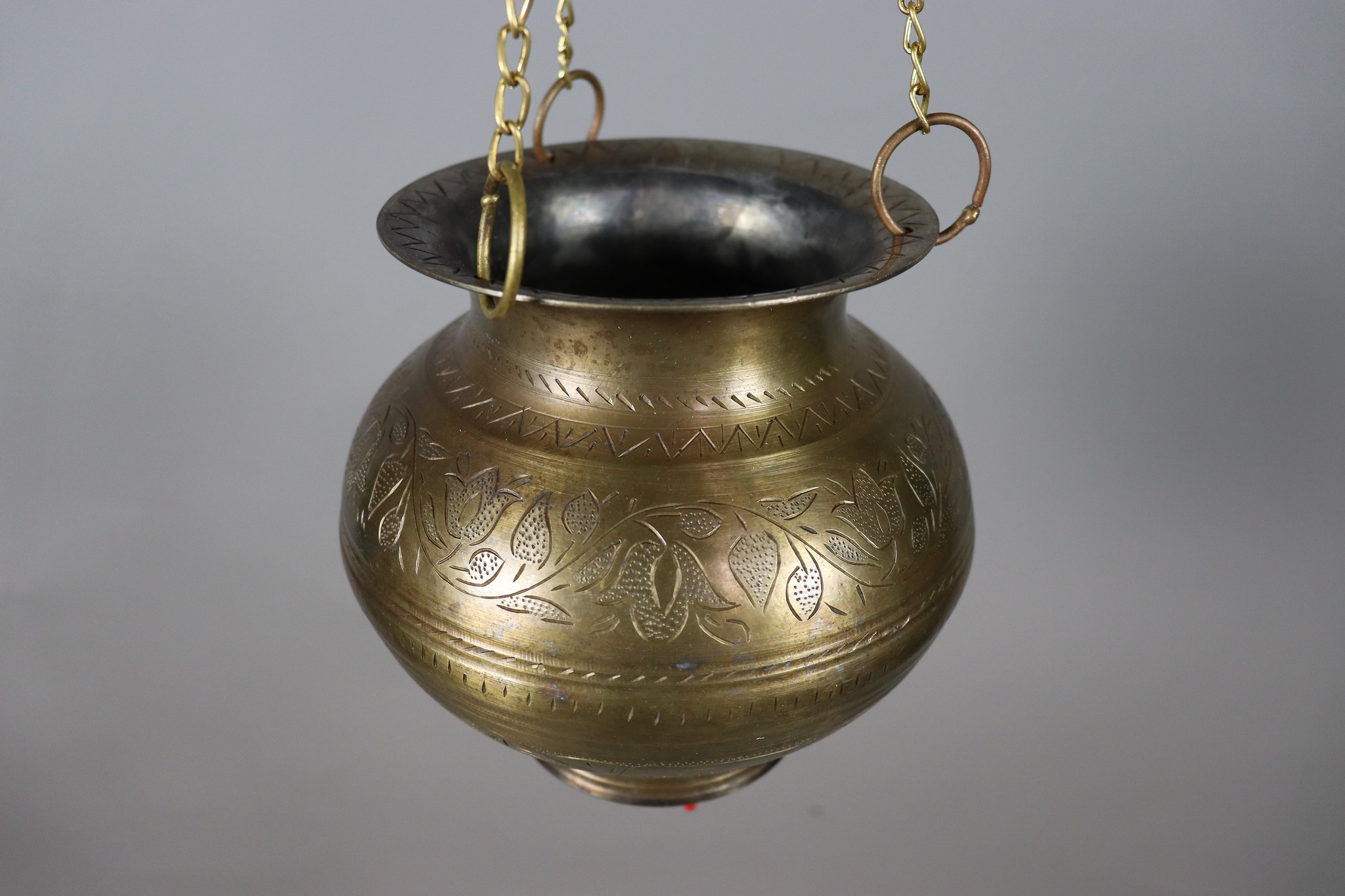 1.2 liters of antique solid brass orient Ayurvedic Shirodhara Panchakarma oil therapy Yoga Dhara vessel Patra india -No:  Eb/8