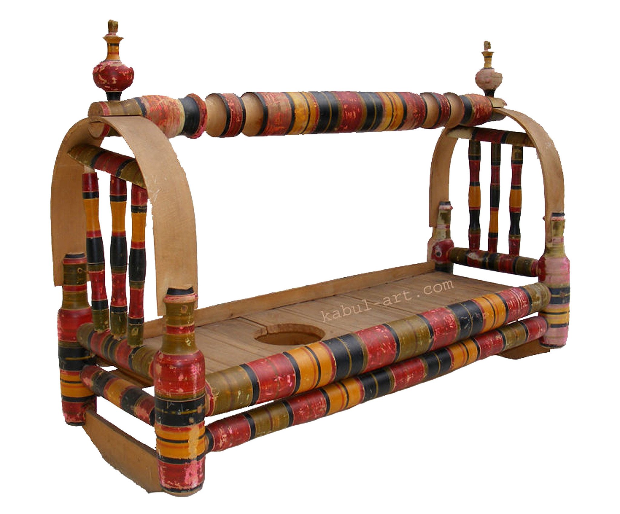 Antique Uzbek wooden children Baby cradle from Tashkurgan Nor-Afghanistan