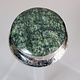 vintage Hand Crafted stunning Afghan Pillbox Box brass Green Jasper Gemstone decorated from Afghanistan No:IT49