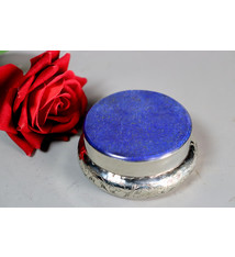 Extravagant handgefertigte messing Lapis lazuli -Edelstein büchse Schmuck Dose schatulle Kiste schmuckkiste Afghanistan Nr-IT51--60