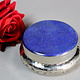 vintage Hand Crafted stunning Afghan Pillbox Box brass Lapis lazuli Gemstone decorated from Afghanistan No:IT51-60