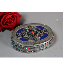 vintage Hand Crafted stunning Afghan Pillbox Box brass from Afghanistan No:IT64