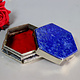 vintage Hand Crafted stunning Afghan Pillbox Box brass Lapis lazuli Gemstone decorated from Afghanistan No:IT54-63