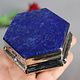 vintage Hand Crafted stunning Afghan Pillbox Box brass Lapis lazuli Gemstone decorated from Afghanistan No:IT54-63